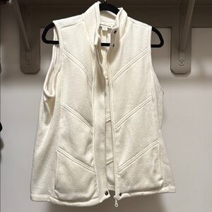 Coldwater Creek Ivory Zip-Up Vest